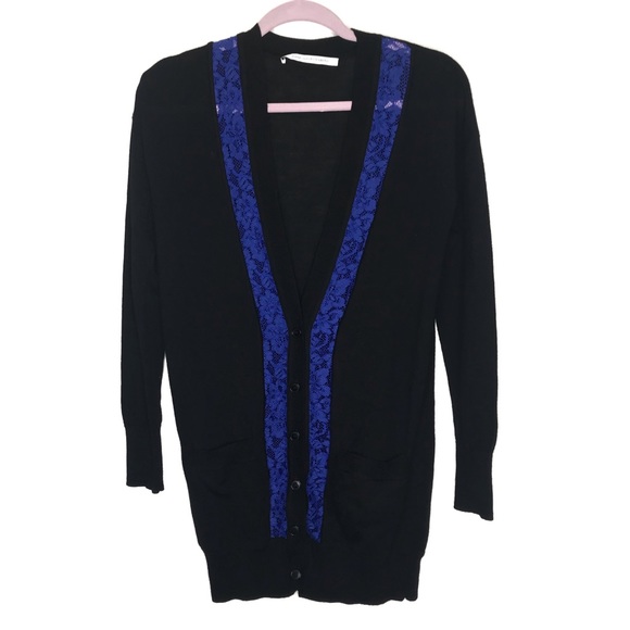 Diane Von Furstenberg Sweaters - Diane von Furstenberg lace boyfriend cardigan